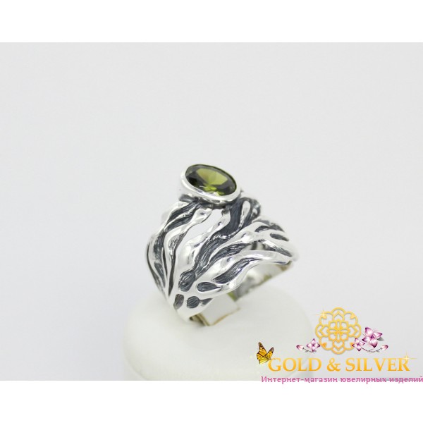 Жіноча срібна каблучка "Таємниця рифу" зелена 1397з , Gold & Silver Gold & Silver, Украина